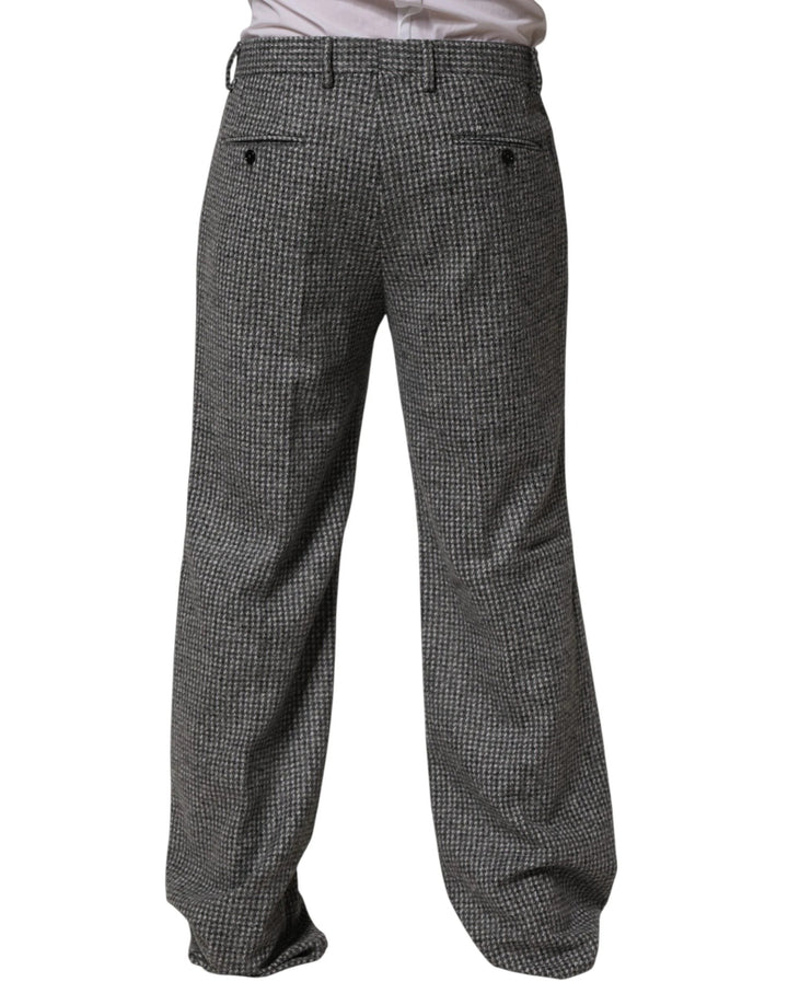 Dolce &amp; Gabbana Sample Sale Dolce &amp; Gabbana Gray Houndstooth Straight Dress Trouser Pants - | Designer outlet