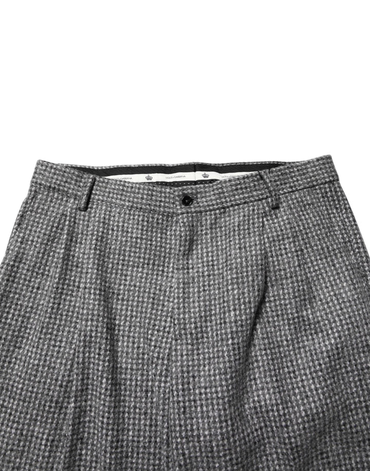 Dolce &amp; Gabbana Sample Sale Dolce &amp; Gabbana Gray Houndstooth Straight Dress Trouser Pants - | Designer outlet