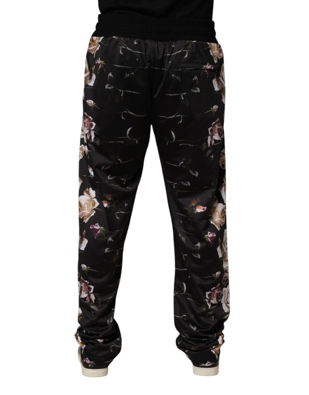 Dolce &amp; Gabbana Sample Sale Dolce &amp; Gabbana Black Floral Straight-Leg Chino Trouser Pants - | Designer outlet