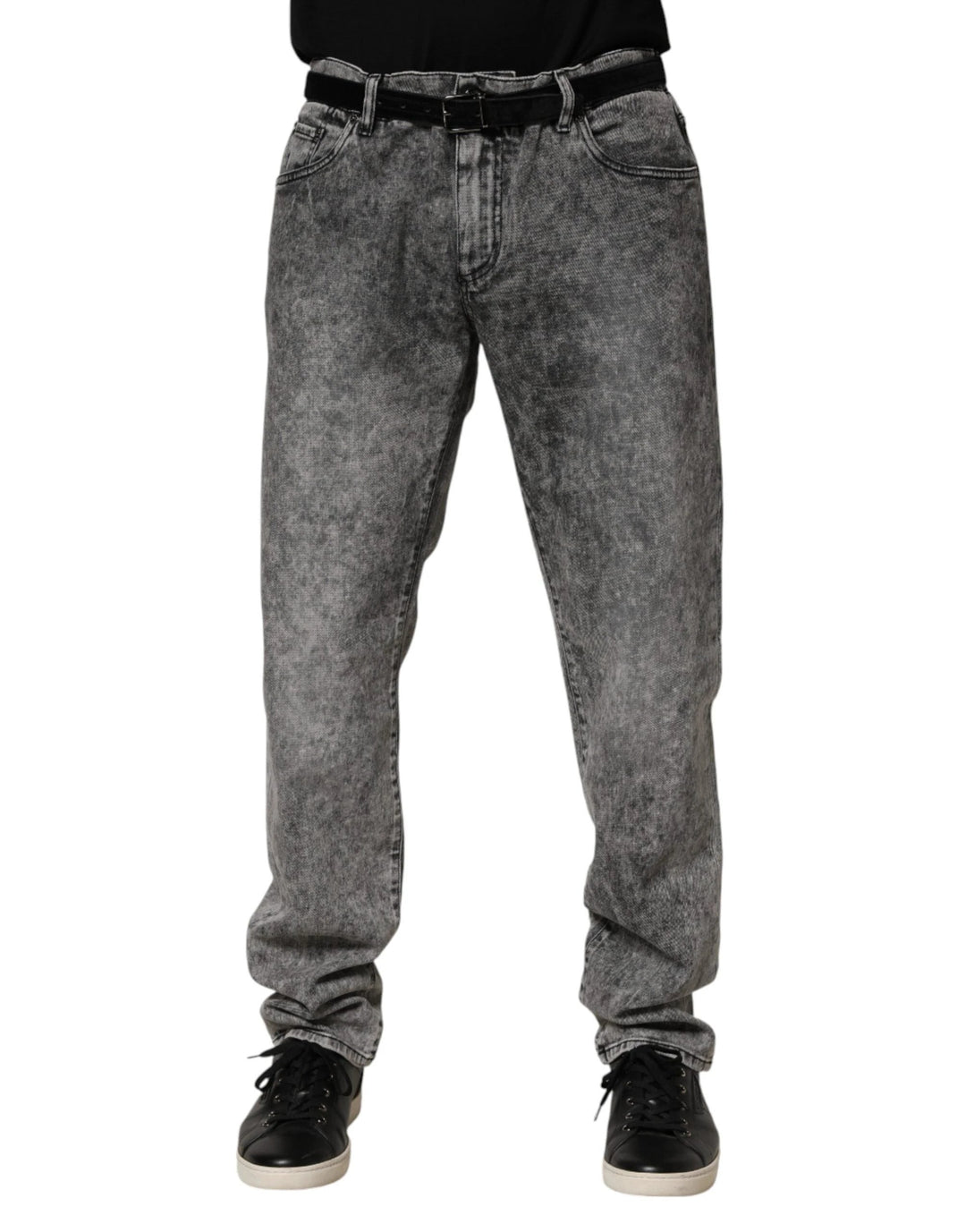 Dolce &amp; Gabbana Sample Sale Dolce &amp; Gabbana Gray Cotton Straight Leg Denim Trouser Jeans - | Designer outlet