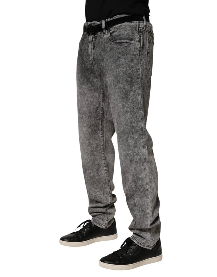 Dolce &amp; Gabbana Sample Sale Dolce &amp; Gabbana Gray Cotton Straight Leg Denim Trouser Jeans - | Designer outlet