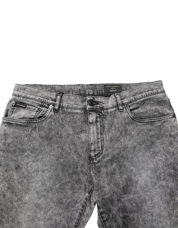 Dolce &amp; Gabbana Sample Sale Dolce &amp; Gabbana Gray Cotton Straight Leg Denim Trouser Jeans - | Designer outlet
