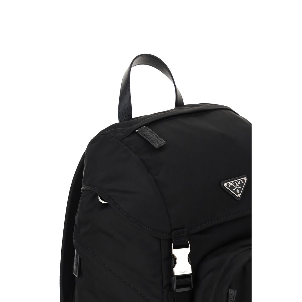 Prada Black Recycled Polyamide Backpack by Prada outlet now on sale