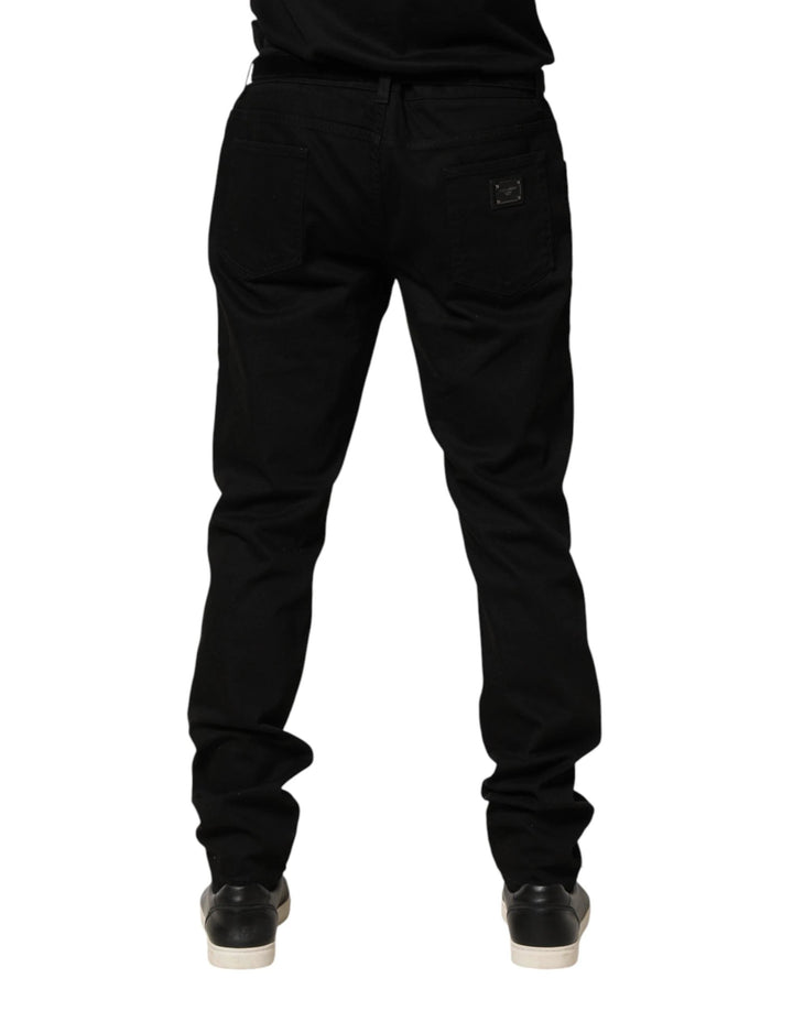 Dolce &amp; Gabbana Sample Sale Dolce &amp; Gabbana Black Sacred Heart Skinny Men Denim Jeans - | Designer outlet