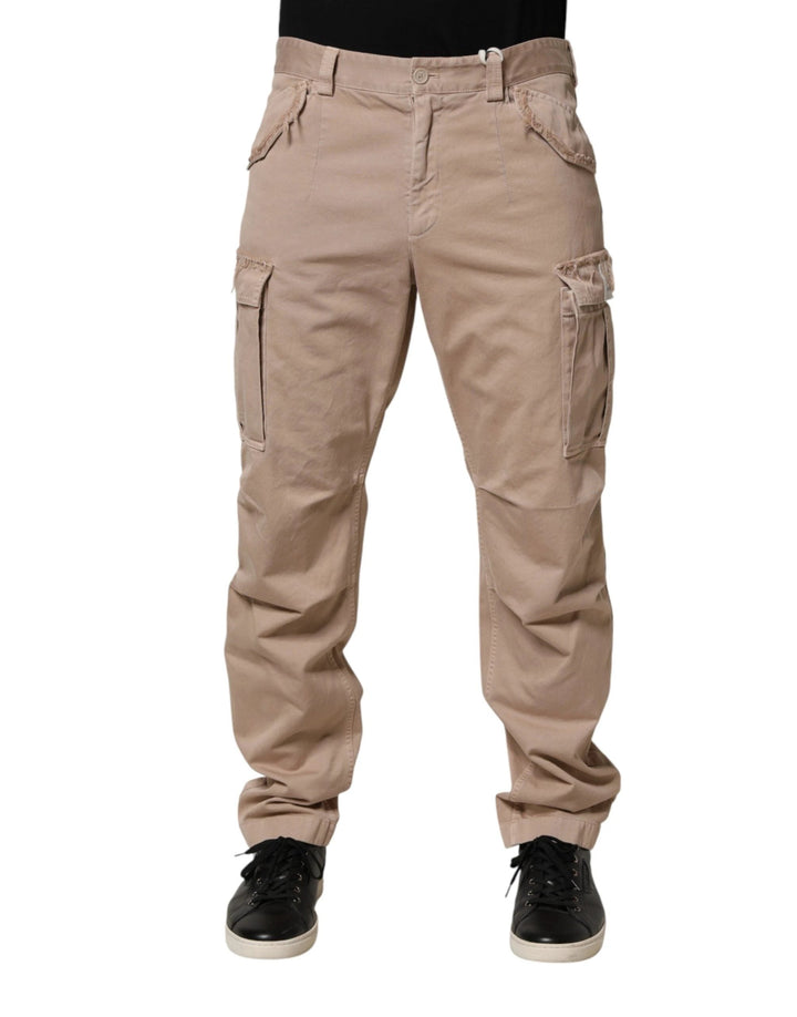 Dolce &amp; Gabbana Sample Sale Dolce &amp; Gabbana Beige Straight Cargo Chino Men Trouser Pants - | Designer outlet