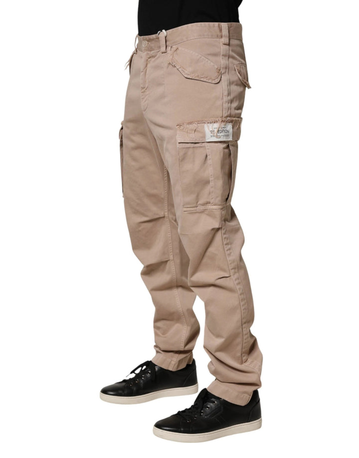Dolce &amp; Gabbana Sample Sale Dolce &amp; Gabbana Beige Straight Cargo Chino Men Trouser Pants - | Designer outlet