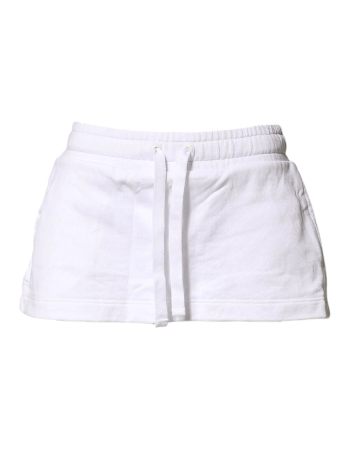 Dolce &amp; Gabbana Sample Sale Dolce &amp; Gabbana White Cotton Blend Mid Waist A-line Mini Skirt - | Designer outlet