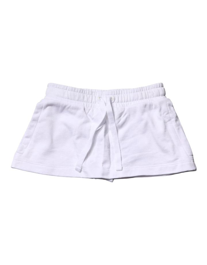 Dolce &amp; Gabbana Sample Sale Dolce &amp; Gabbana White Cotton Blend Mid Waist A-line Mini Skirt - | Designer outlet