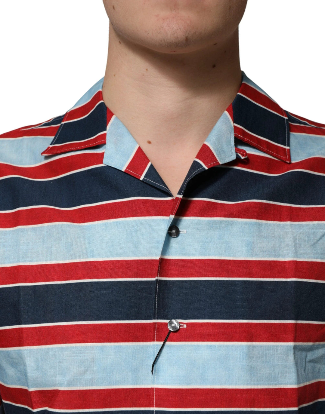 Dolce &amp; Gabbana Sample Sale Dolce &amp; Gabbana Multicolor Stripes Cotton Men Button Down Shirt - | Designer outlet