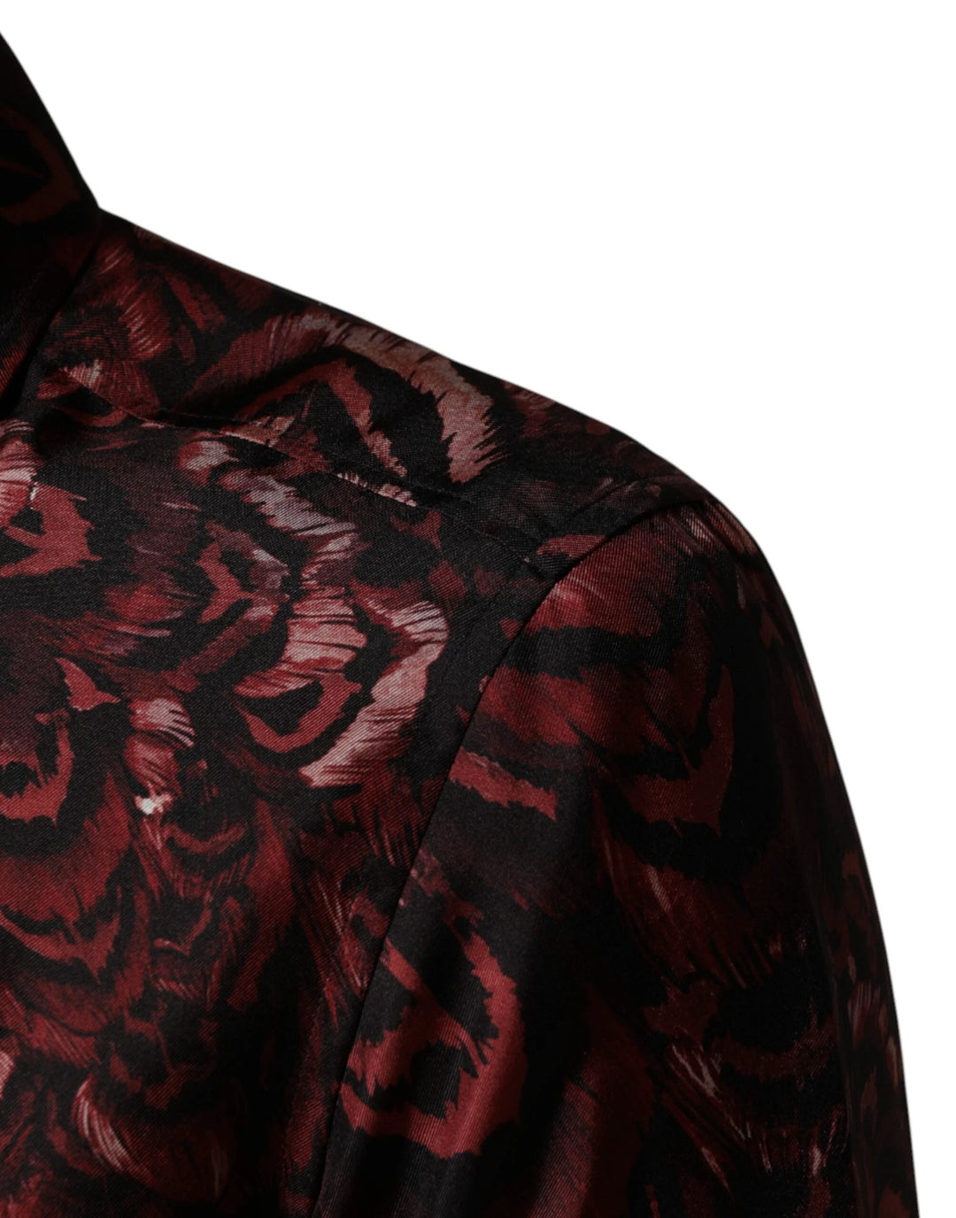 Dolce &amp; Gabbana Sample Sale Dolce &amp; Gabbana Bordeaux Patterned Collared Men Dress Shirt - | Designer outlet