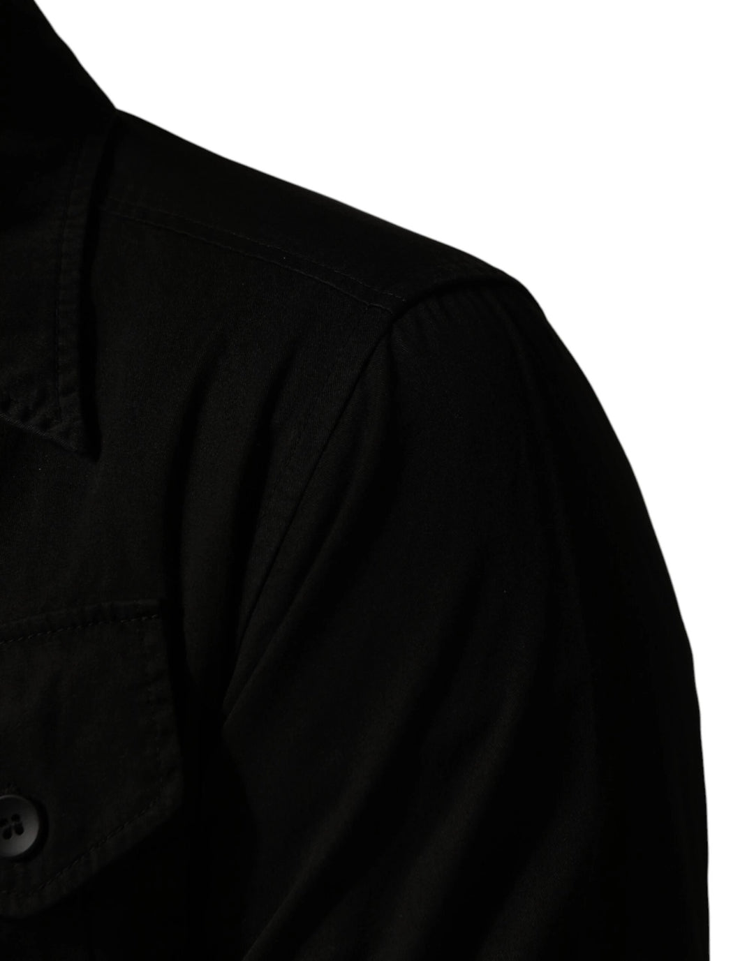 Dolce &amp; Gabbana Sample Sale Dolce &amp; Gabbana Black Cotton Collared Men Button Down Shirt - | Designer outlet