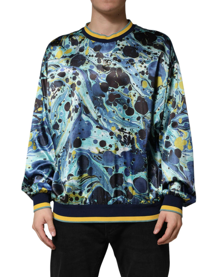Dolce &amp; Gabbana Sample Sale Dolce &amp; Gabbana Multicolor Marble Print Pullover Sweater - | Designer outlet