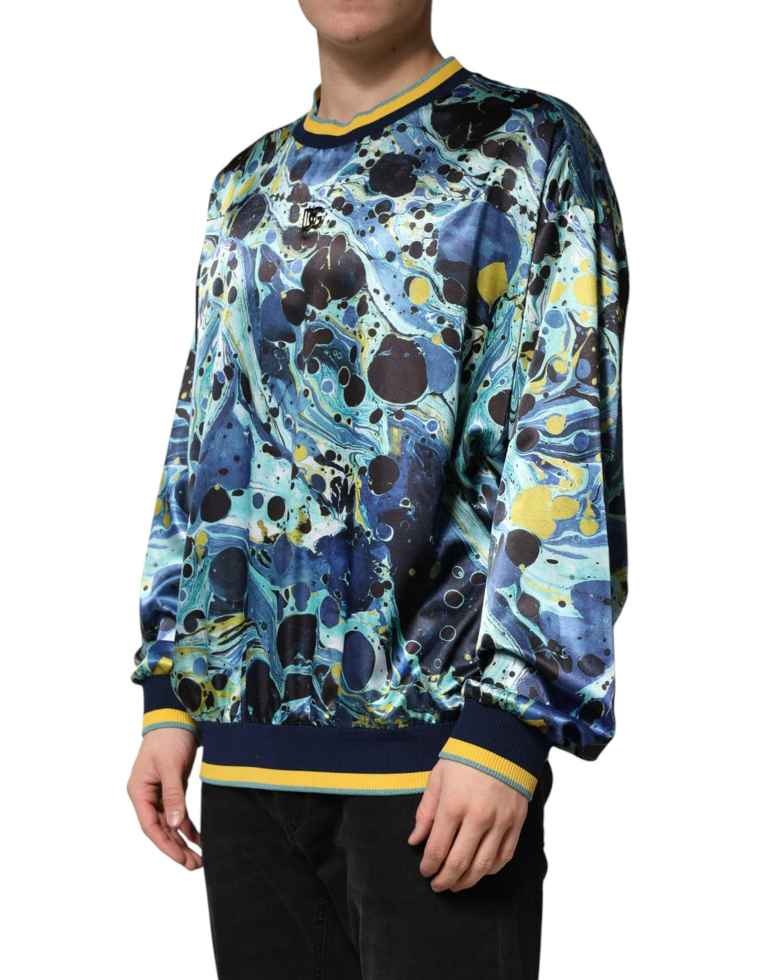 Dolce &amp; Gabbana Sample Sale Dolce &amp; Gabbana Multicolor Marble Print Pullover Sweater - | Designer outlet