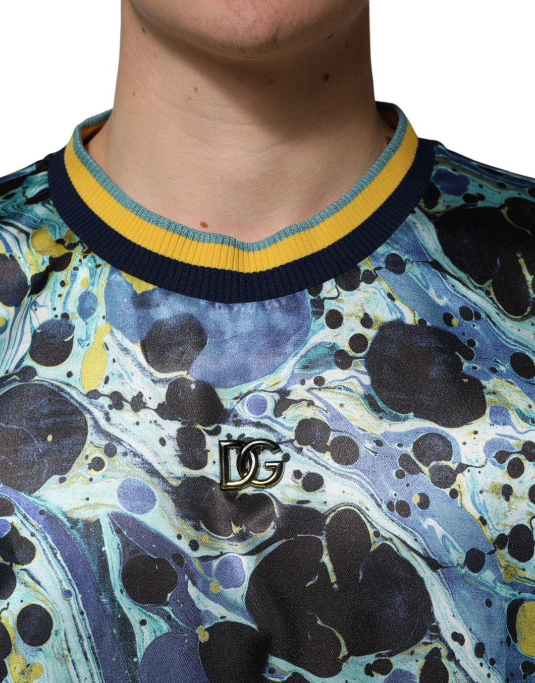 Dolce &amp; Gabbana Sample Sale Dolce &amp; Gabbana Multicolor Marble Print Pullover Sweater - | Designer outlet