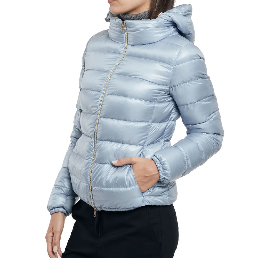 Herno Blue Polyamide Full-Length Jacket by Herno outlet now on sale