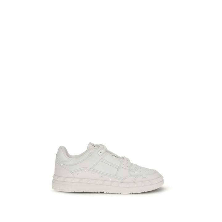 Valentino Garavani White Calf Leather Bos Taurus Low Top Sneakers by Valentino Garavani outlet now on sale