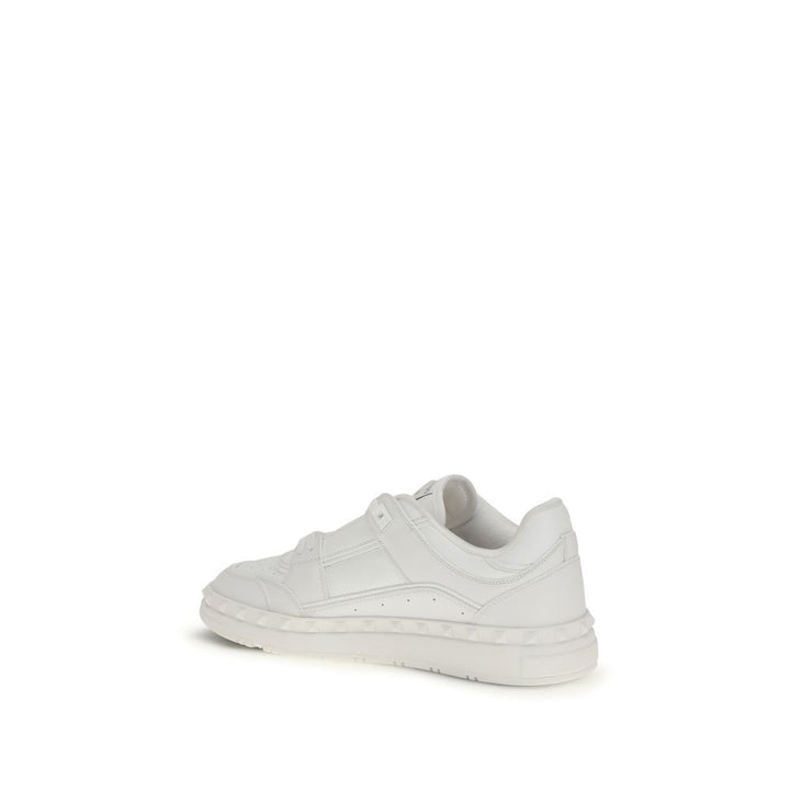 Valentino Garavani White Calf Leather Bos Taurus Low Top Sneakers by Valentino Garavani outlet now on sale