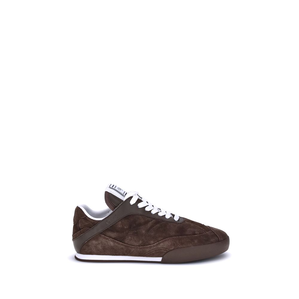Chloé Brown Calf Leather Bos Taurus Low Top Sneakers by Chloé outlet now on sale