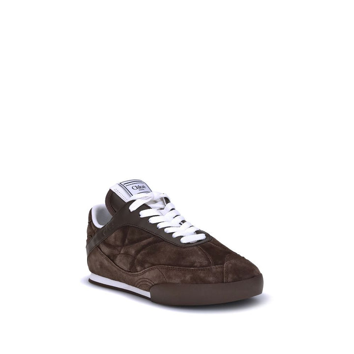 Chloé Brown Calf Leather Bos Taurus Low Top Sneakers by Chloé outlet now on sale