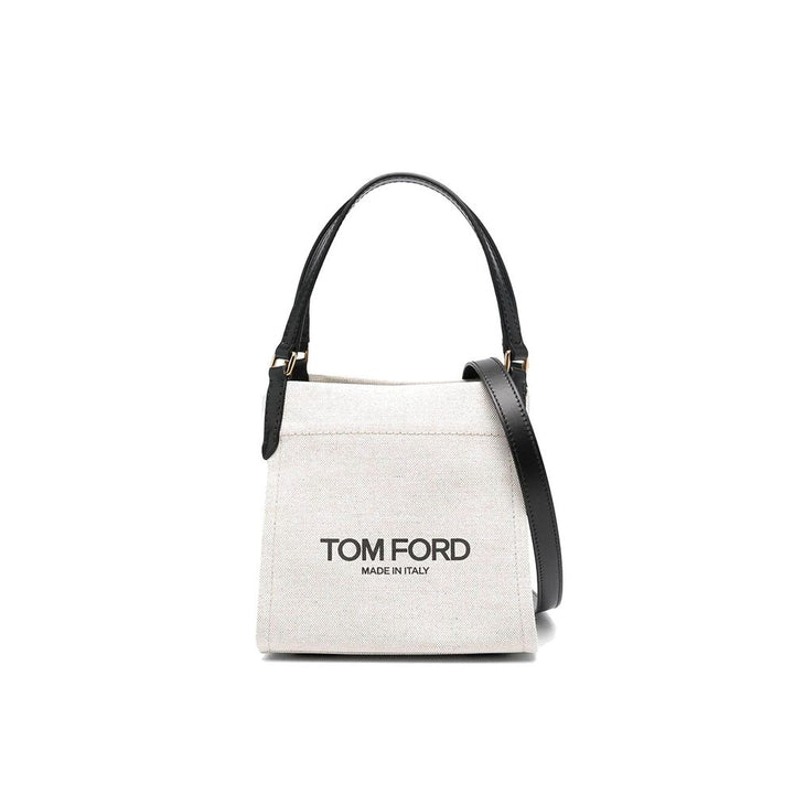 Tom Ford Beige Canvas Tote Bag by Tom Ford outlet now on sale