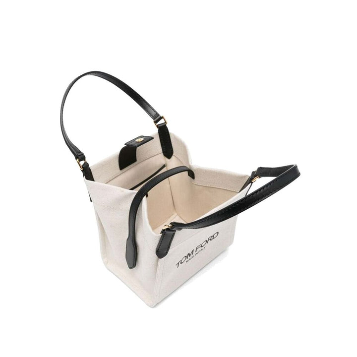 Tom Ford Beige Canvas Tote Bag by Tom Ford outlet now on sale