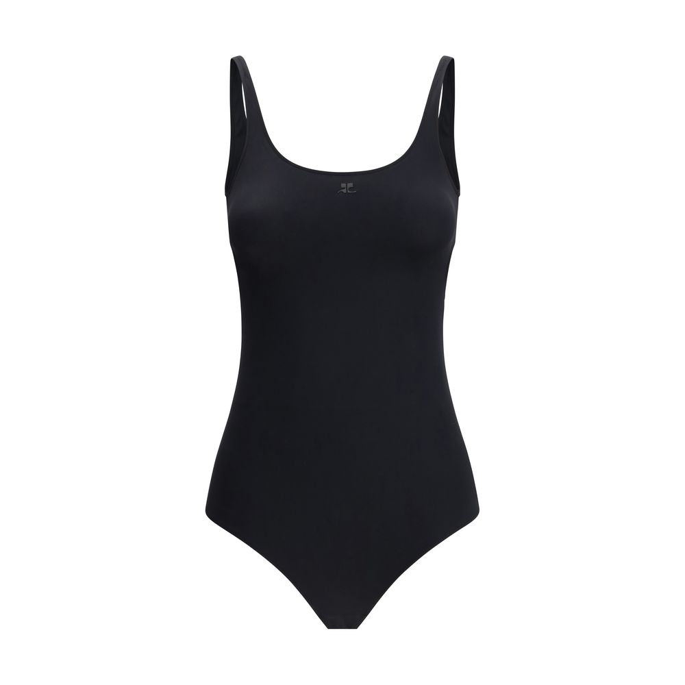 Courrèges Black Elastane One-Piece Swimsuit by Courrèges outlet now on sale