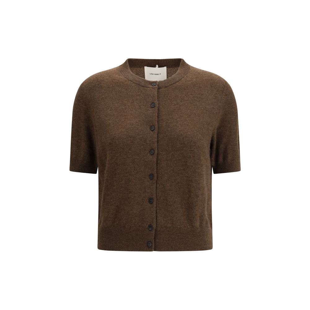 Lisa Yang Brown Cashmere Cardigan by Lisa Yang outlet now on sale
