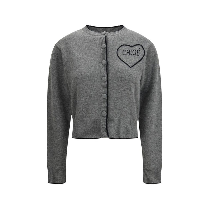 Chloé Gray Wool Cardigan by Chloé outlet now on sale