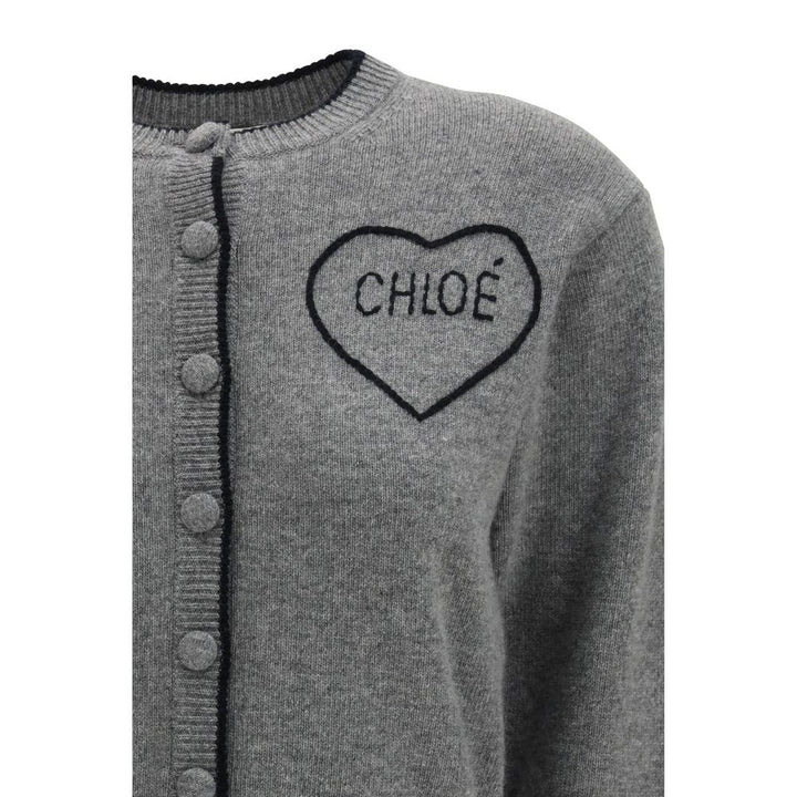 Chloé Gray Wool Cardigan by Chloé outlet now on sale