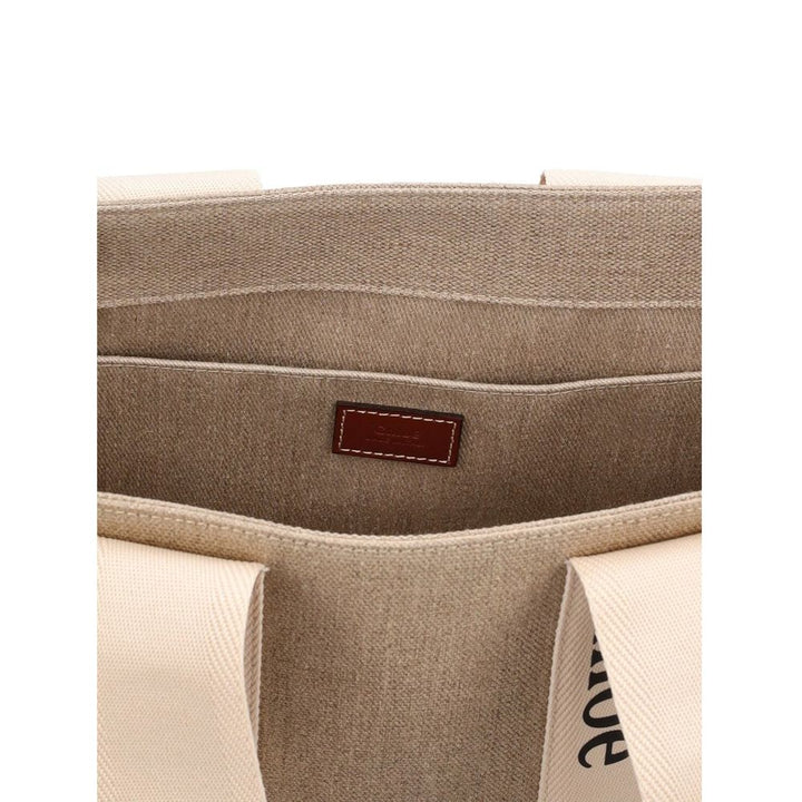 Chloé Beige Linen Tote Bag