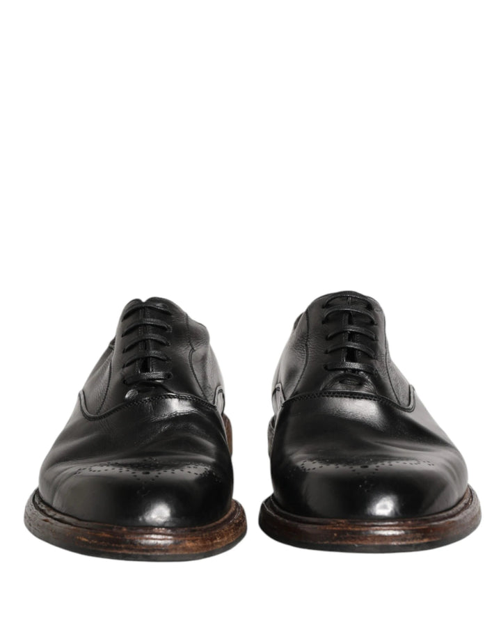 Dolce &amp; Gabbana Sample Sale Dolce &amp; Gabbana Black Calfskin Leather Oxford Dress Shoes - | Designer outlet