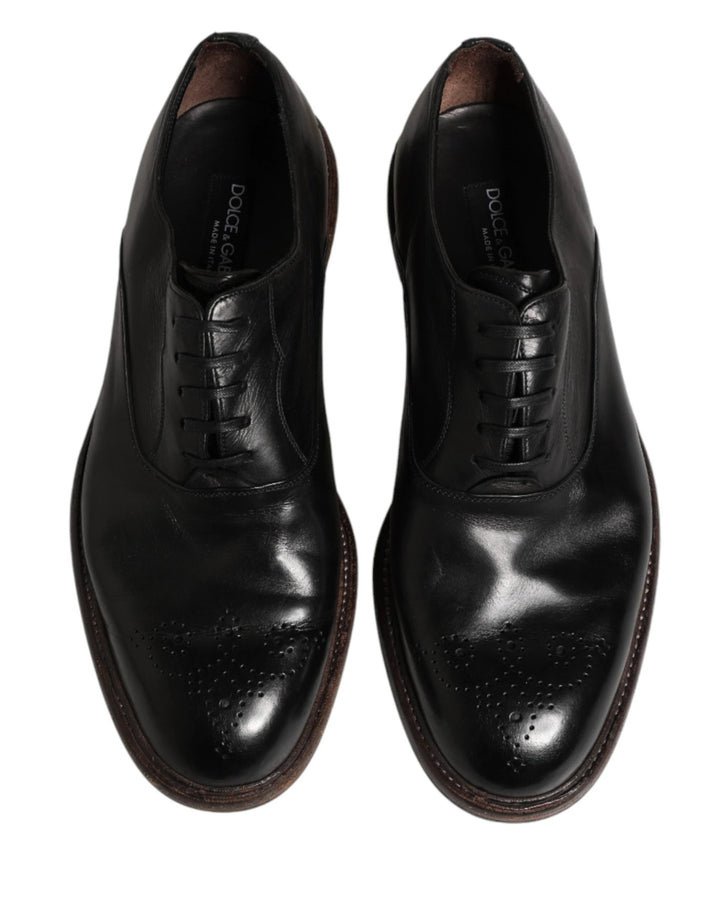 Dolce &amp; Gabbana Sample Sale Dolce &amp; Gabbana Black Calfskin Leather Oxford Dress Shoes - | Designer outlet
