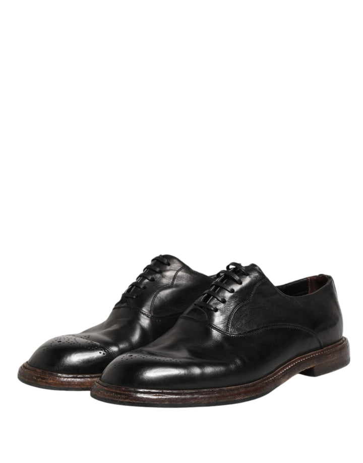 Dolce &amp; Gabbana Sample Sale Dolce &amp; Gabbana Black Calfskin Leather Oxford Dress Shoes - | Designer outlet