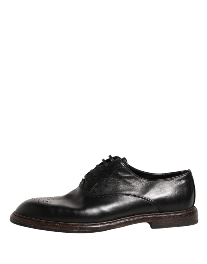 Dolce &amp; Gabbana Sample Sale Dolce &amp; Gabbana Black Calfskin Leather Oxford Dress Shoes - | Designer outlet