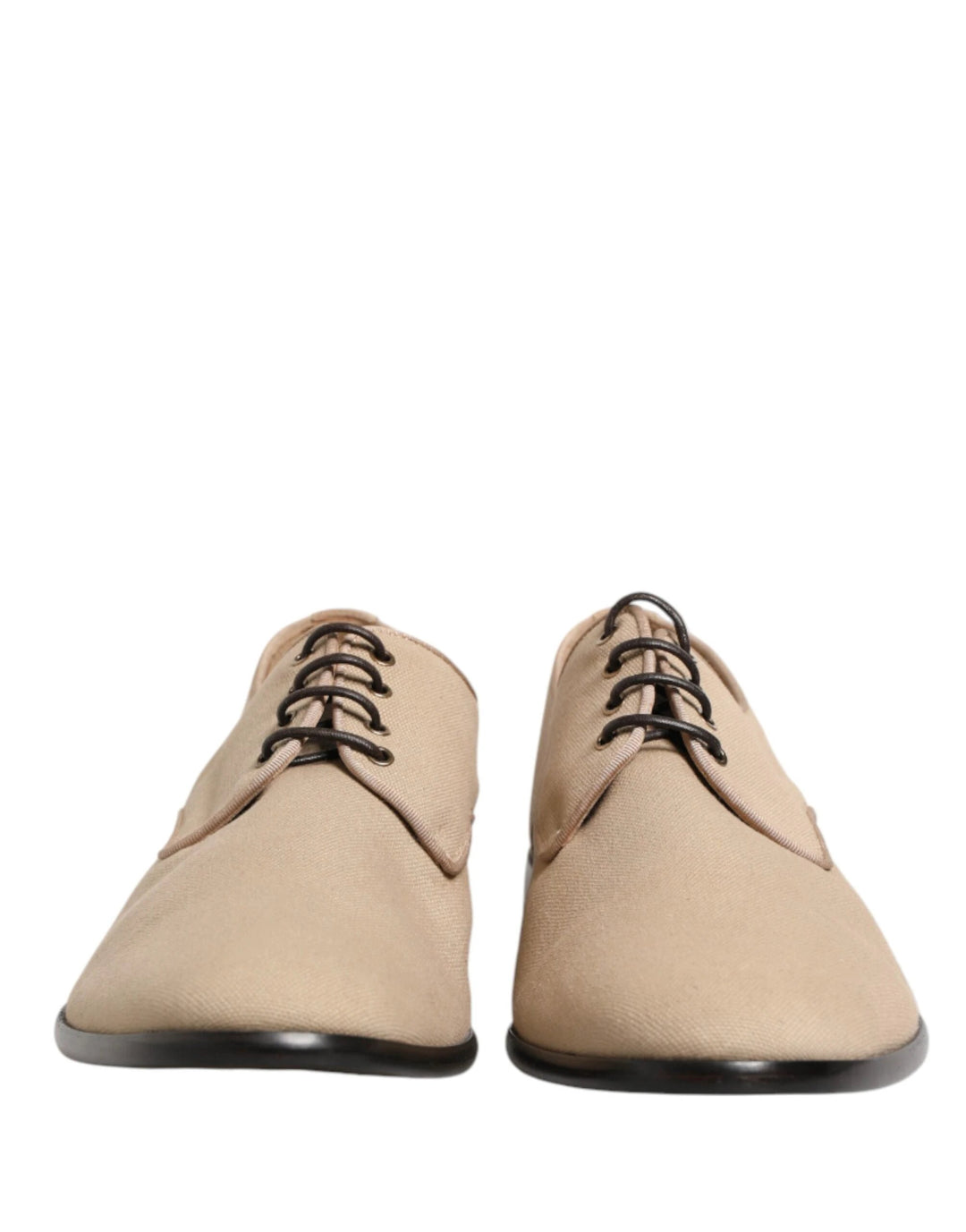 Dolce &amp; Gabbana Sample Sale Dolce &amp; Gabbana Beige Canvas Derby Lace Up Dress Men Shoes - | Designer outlet
