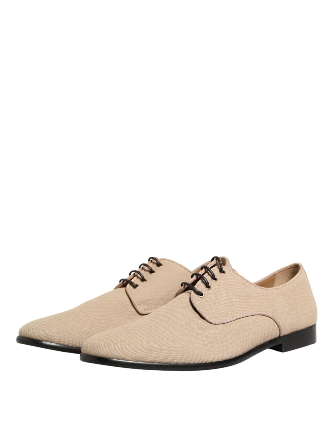 Dolce &amp; Gabbana Sample Sale Dolce &amp; Gabbana Beige Canvas Derby Lace Up Dress Men Shoes - | Designer outlet