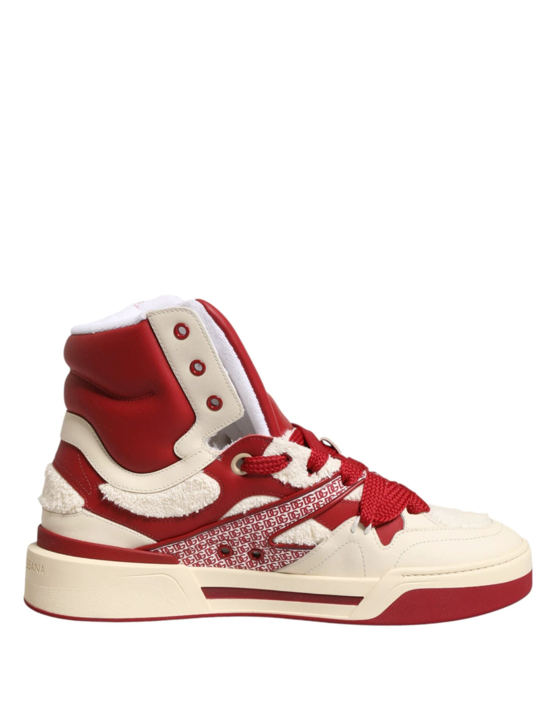 Dolce &amp; Gabbana Sample Sale Dolce &amp; Gabbana White Red Custom 2.Zero High Top Men Sneakers Shoes - | Designer outlet