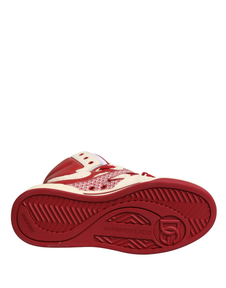 Dolce &amp; Gabbana Sample Sale Dolce &amp; Gabbana White Red Custom 2.Zero High Top Men Sneakers Shoes - | Designer outlet
