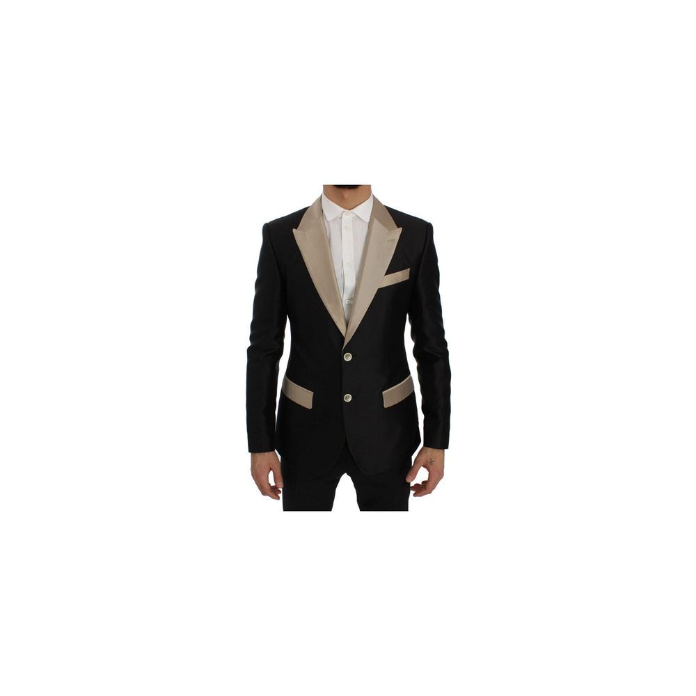 Dolce & Gabbana Black Silk Two-Piece Suit by Dolce & Gabbana outlet now on sale