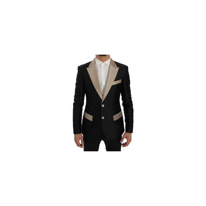 Dolce & Gabbana Black Silk Two-Piece Suit by Dolce & Gabbana outlet now on sale