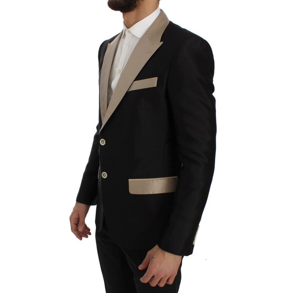 Dolce & Gabbana Black Silk Two-Piece Suit by Dolce & Gabbana outlet now on sale