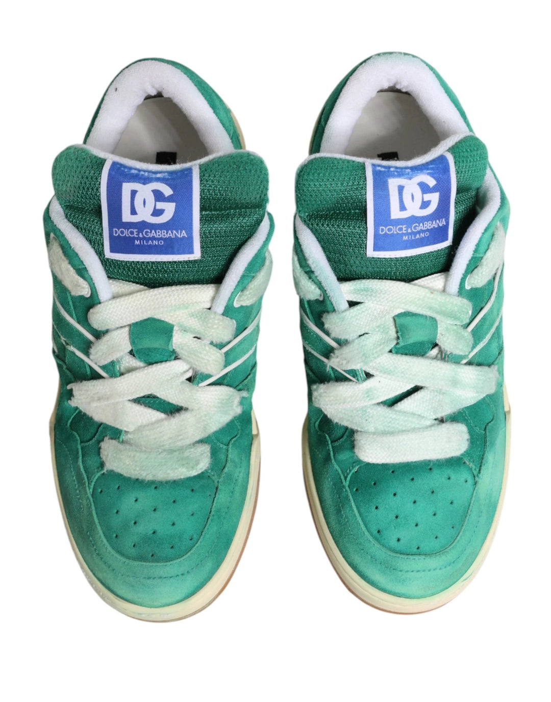 Dolce &amp; Gabbana Sample Sale Dolce &amp; Gabbana Green Suede New Roma Low Top Sneakers Shoes - | Designer outlet