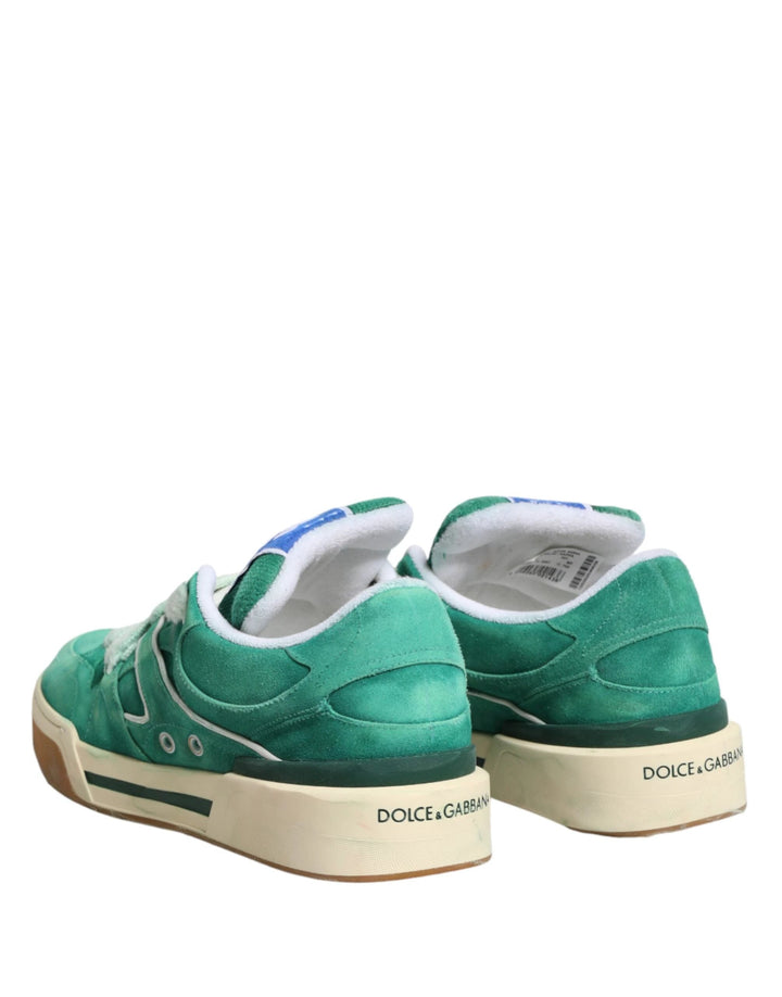 Dolce &amp; Gabbana Sample Sale Dolce &amp; Gabbana Green Suede New Roma Low Top Sneakers Shoes - | Designer outlet