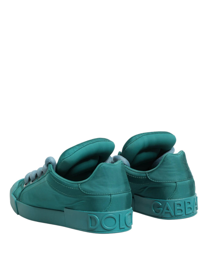 Dolce &amp; Gabbana Sample Sale Dolce &amp; Gabbana Teal Portofino Men Low Top Sneakers Shoes - | Designer outlet
