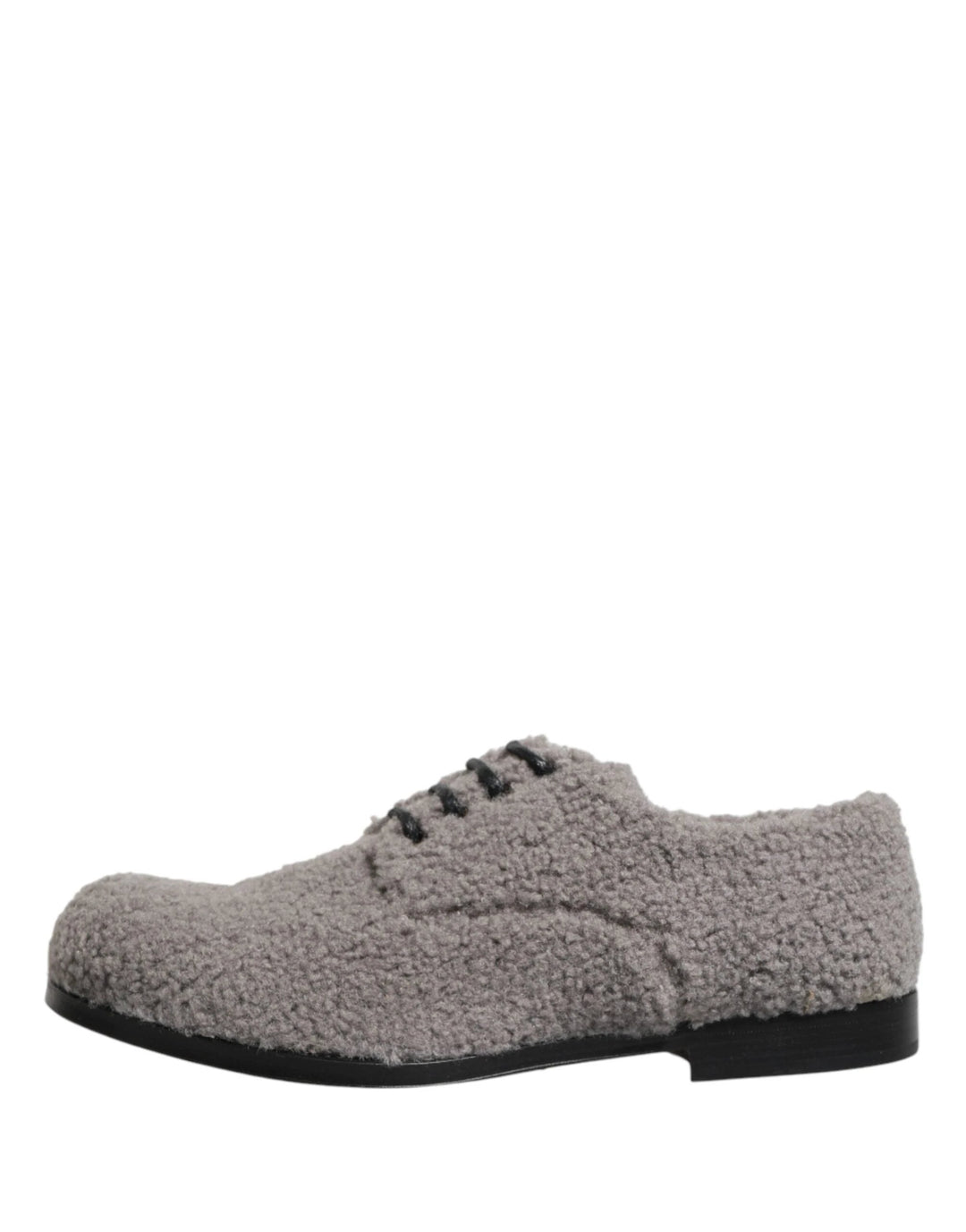 Dolce &amp; Gabbana Sample Sale Dolce &amp; Gabbana Gray Fleece Lace Up Men Derby Dress Shoes - | Designer outlet