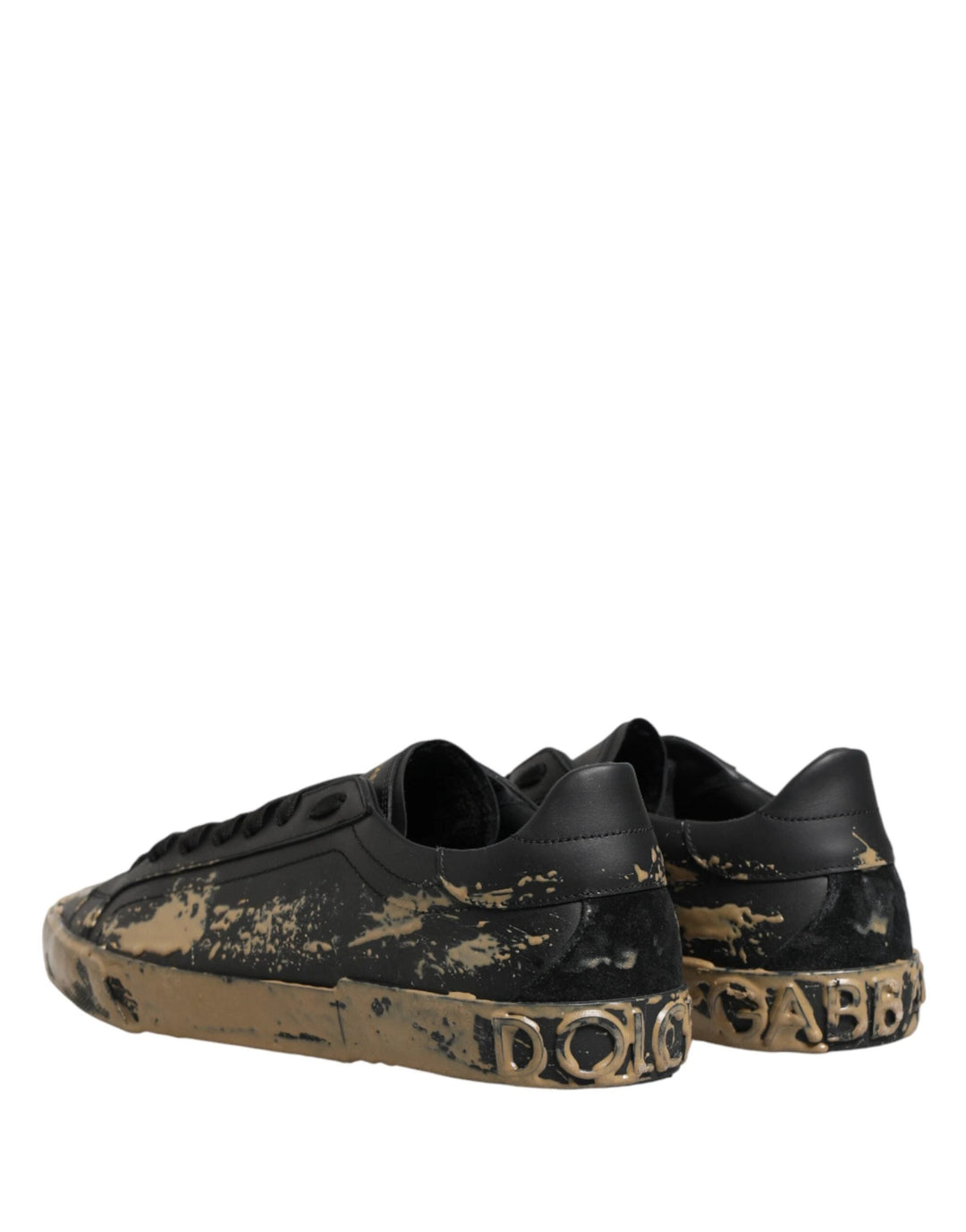 Dolce &amp; Gabbana Sample Sale Dolce &amp; Gabbana Black Portofino Mud Effect Low Top Sneakers Shoes - | Designer outlet