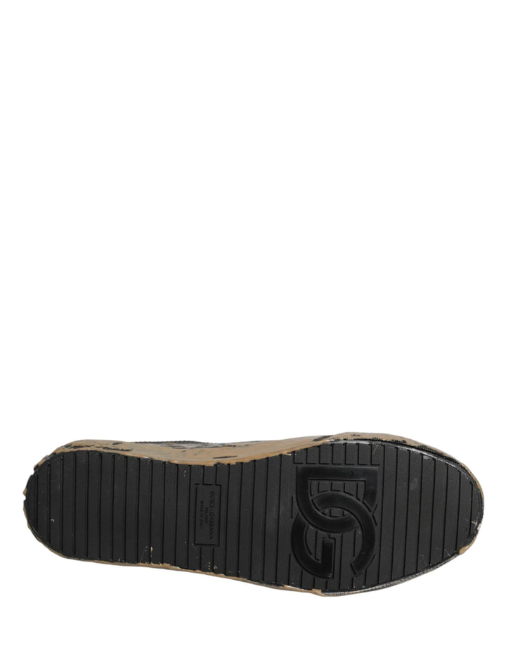 Dolce &amp; Gabbana Sample Sale Dolce &amp; Gabbana Black Portofino Mud Effect Low Top Sneakers Shoes - | Designer outlet
