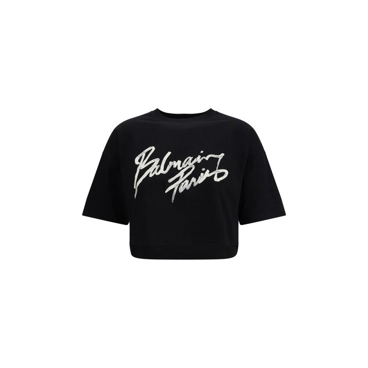 Balmain Black Cotton T-Shirt by Balmain outlet now on sale