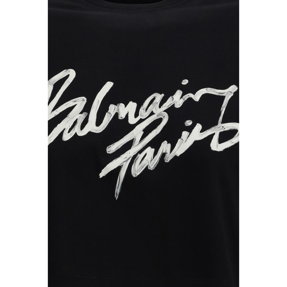 Balmain Black Cotton T-Shirt by Balmain outlet now on sale