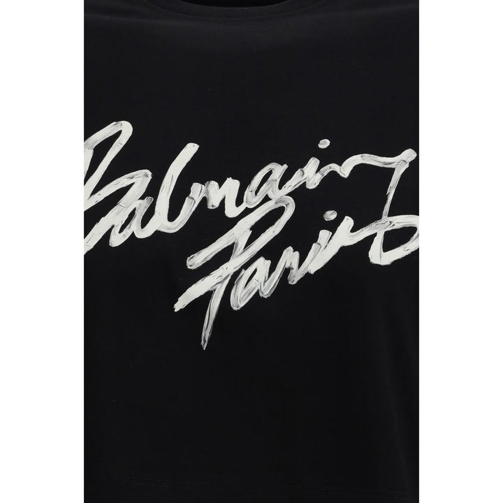 Balmain Black Cotton T-Shirt by Balmain outlet now on sale